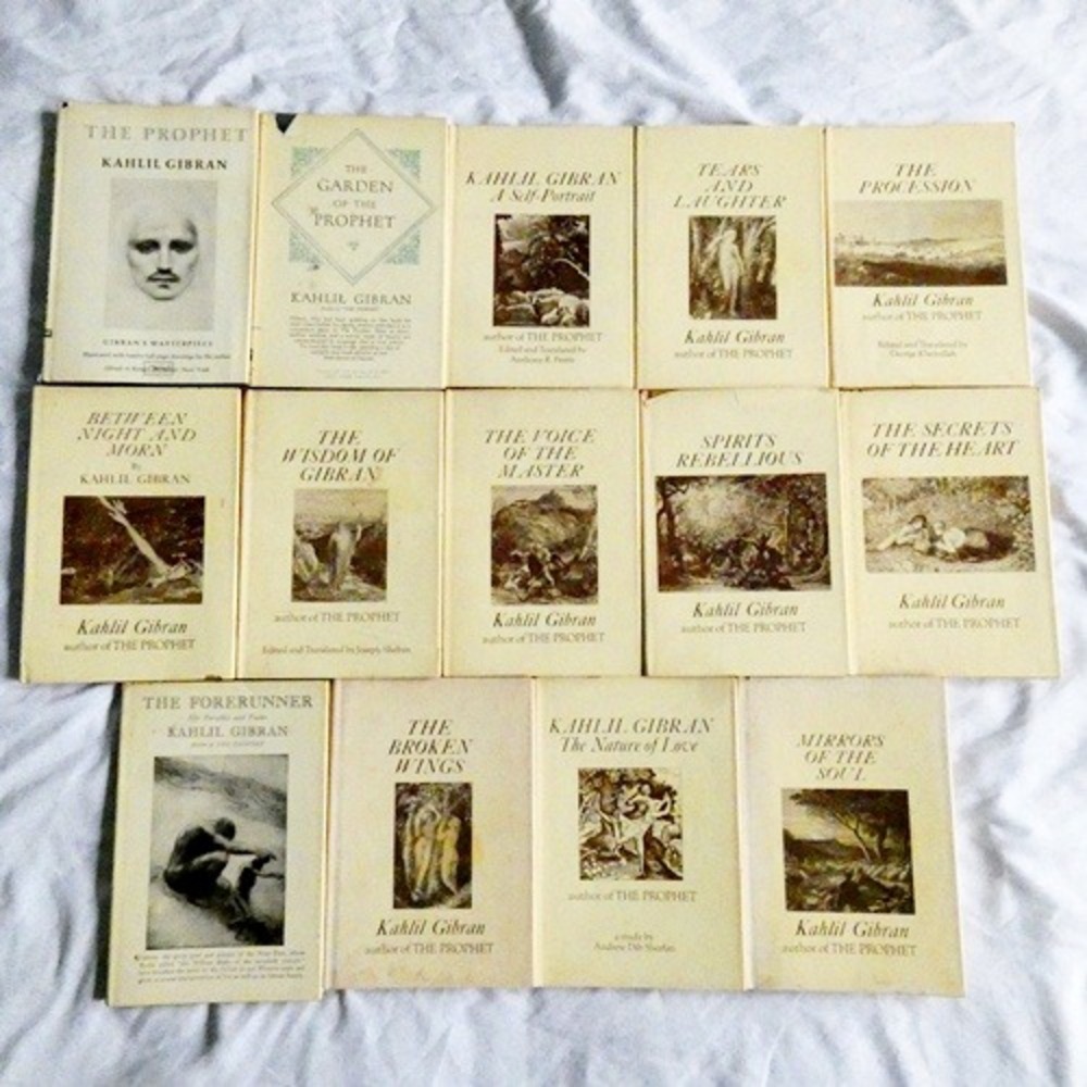 Kahlil Gibran Book Series Lot of 14 Hardcover Books W/ Dust Jackets The Prophet